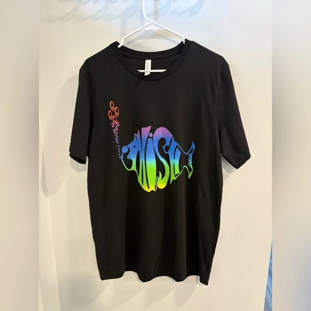 Phish Concert Bella Canvas Black Tee with Vibrant Graphic
